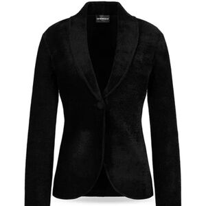 Emporia Armani Single-Button Chenille Blazer $575 - NEW